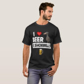 T-shirt I Love Beer and Shoebill Whalebill Oiseaux Observa (Devant entier)