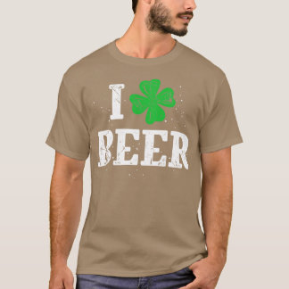 T-shirt I Love Beer Jour de la Saint Patrick For Men Women