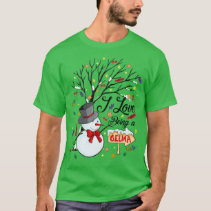 T-shirt I Love Being a Geema Snowman Funny Family Christma