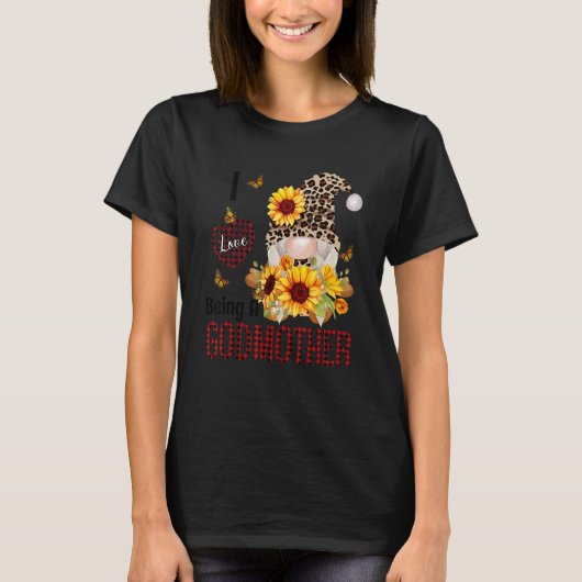 T-shirt I Love Being A Godmother Fall Gnome Autumn Thanksg (Devant)