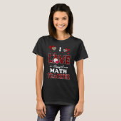 T-shirt I Love Being A Math Teacher Valentines Day Gnome (Devant entier)