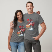 T-shirt I Love Being Memaw Snowman Noël Rouge Plaid Casque (Unisexe)