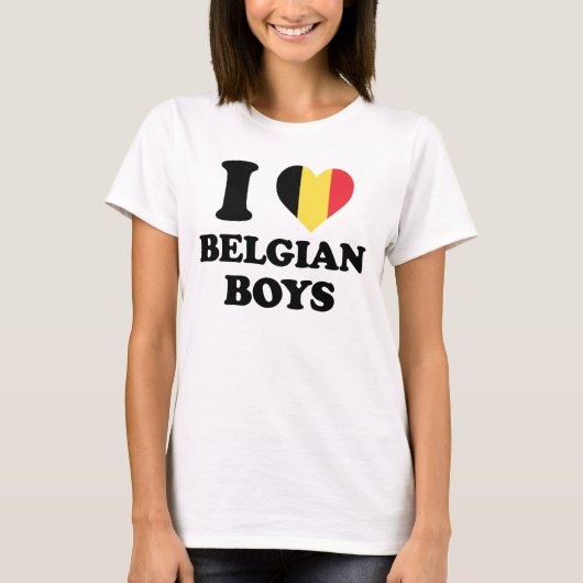 T-shirt I love Belgian Boys (Devant)