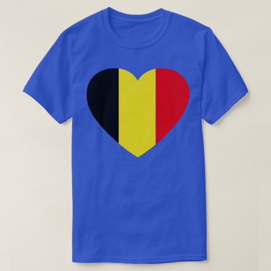 T-shirt I Love Belgium HeartFormé drapeau belge (Design devant)