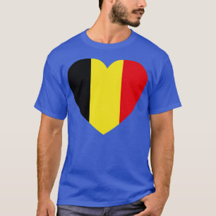 T-shirt I Love Belgium HeartFormé drapeau belge