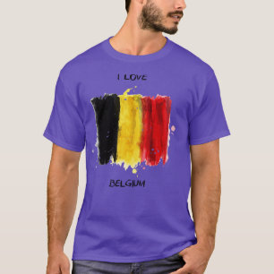 T-shirt I Love Belgium My Home Mon pays