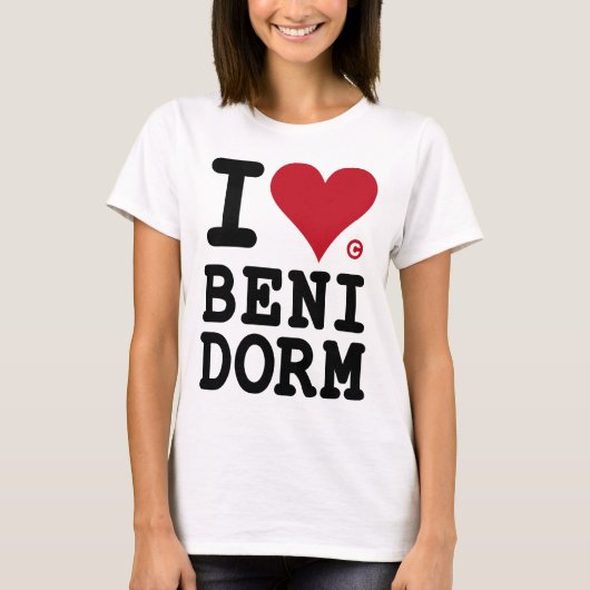 T-SHIRT I LOVE BENIDORM (Devant)