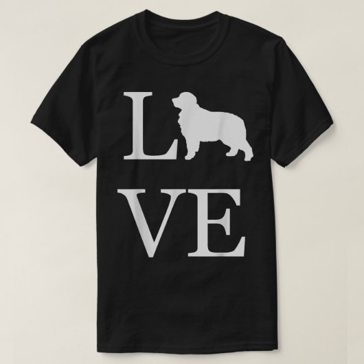 T-shirt I Love Bernese Mountain Amoureux des chiens White  (Design devant)