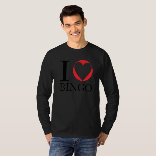 T-shirt I Love Bingo Funny Bingo Funny Bingo (Devant entier)