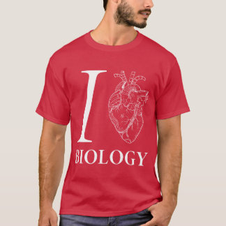 T-shirt I Love Biology I Heart Biology Funny Science frien