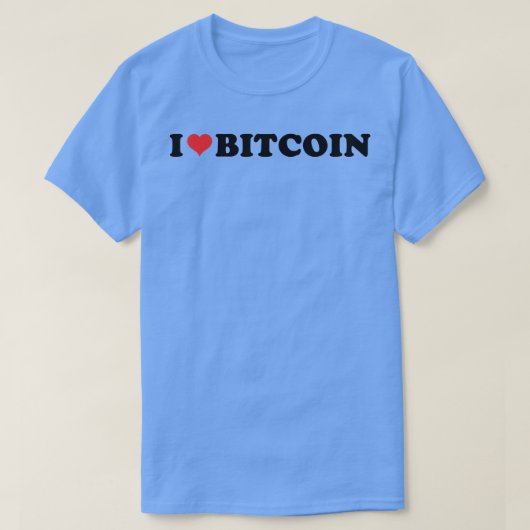 T-shirt I Love Bitcoin (Design devant)