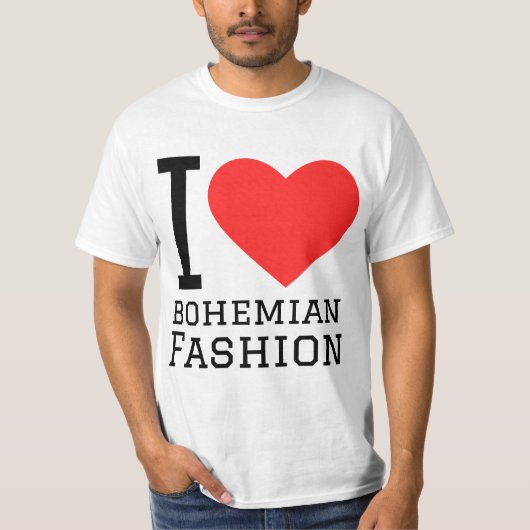 T-shirt I love bohemian fashion (Devant)