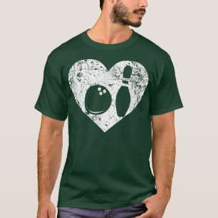 T-shirt I Love Bowling, Funny mignon Bowler Heart Gift