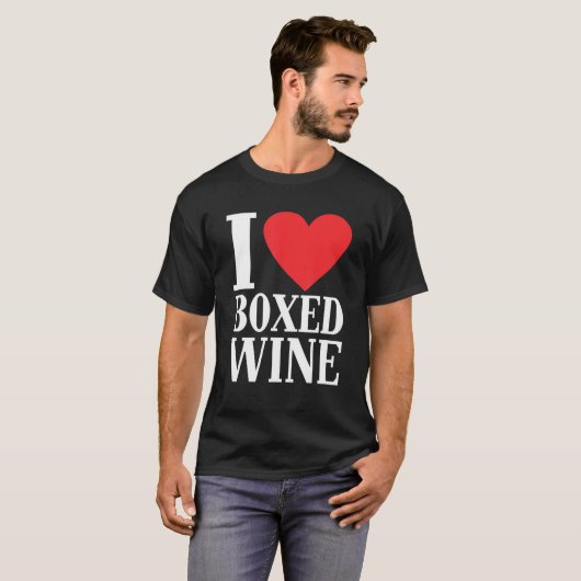 T-shirt I Love Boxed Vin pas cher 1 (Devant entier)