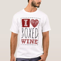 I Love Boxed Wine Barbed Wire Heart