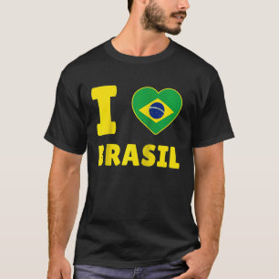 T-shirt I Love Brasil Retro Outfit Brazil Apparel Brazilia