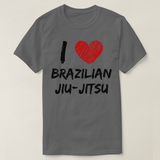 T-shirt I Love brésilien jiujitsu 1 (Design devant)