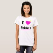 T-shirt I Love Bride 1 Hanes Décontracté Comfort Tee (Devant entier)