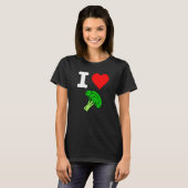 T-shirt I Love Broccoli I Heart Vegetables Bio Vegan L (Devant entier)