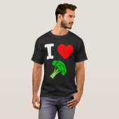 T-shirt I Love Broccoli I Heart Vegetables Bio Vegan L (Devant entier)