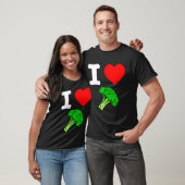 T-shirt I Love Broccoli I Heart Vegetables Bio Vegan L (Unisexe)