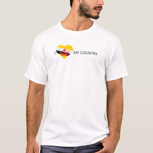 T-shirt I Love Brunei (Devant)
