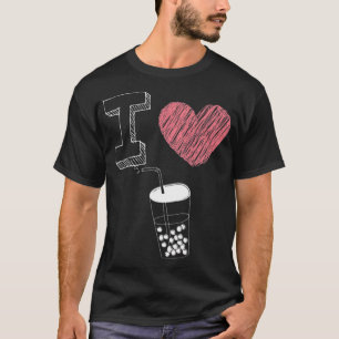 T-shirt I Love Bubble Tea tante