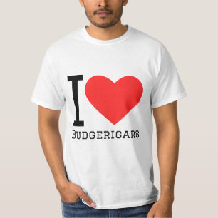 T-shirt I love budgerigars