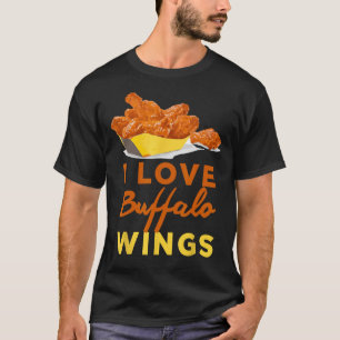 T-shirt I Love Buffalo Chicken Wings BBQ Grill