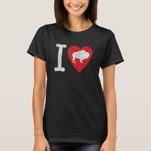 T-shirt I LOVE BUFFALO coeur NY New York rétro classique d