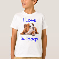 I Love Bulldogs Enfants Tee - shirt (Fits boys aus
