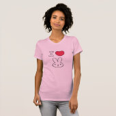 T-shirt I Love Bunny – Cute Minimal Rabbit Illustration (Devant entier)
