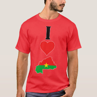 T-shirt I Love Burkina Faso Vertical I Heart Country Drape