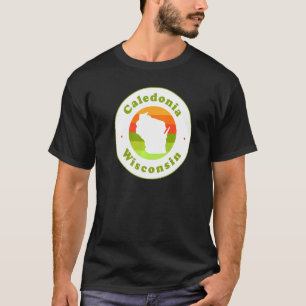 T-shirt I Love Caledonia Wisconsin Wi-Fi Souvenir