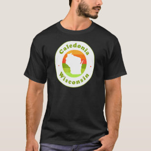 T-shirt I Love Caledonia Wisconsin Wi-Fi Souvenir