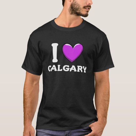 T-shirt I Love Calgary Canada (Devant)