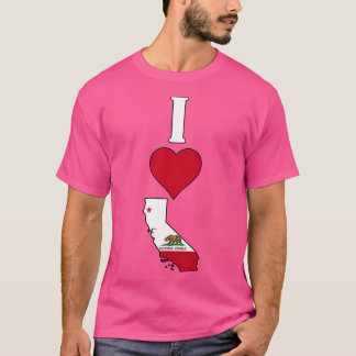 T-shirt I Love California Vertical I Heart California Stat