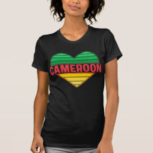 T-shirt I Love Cameroon, Coeur camerounais