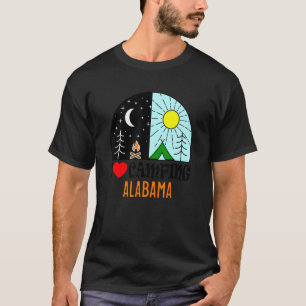 T-shirt I Love Camping Alabama Amérique Extérieur Nature R
