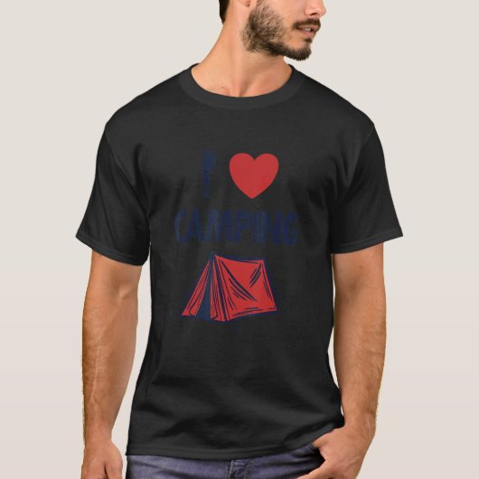 T-shirt I Love Camping Backpacking Camping Camping Glampin (Devant)