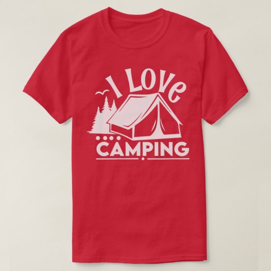 T-shirt I Love Camping Funny Camping (Design devant)