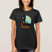 T-shirt I Love Camping Mississippi America Outdoors Nature (Devant)