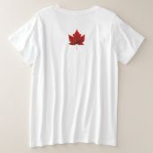 T-shirt I Love Canada Femmes Plus Taille Canada Te (Design dos)
