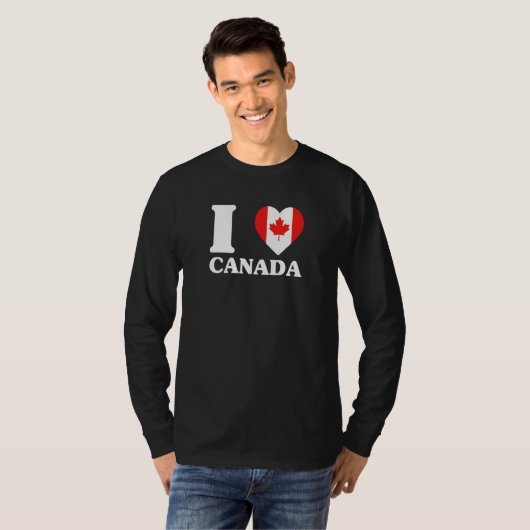 T-shirt I Love Canada for Canada fan I love Canada (Devant entier)