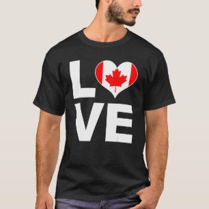 T-shirt I Love Canada Heart Flag Canada