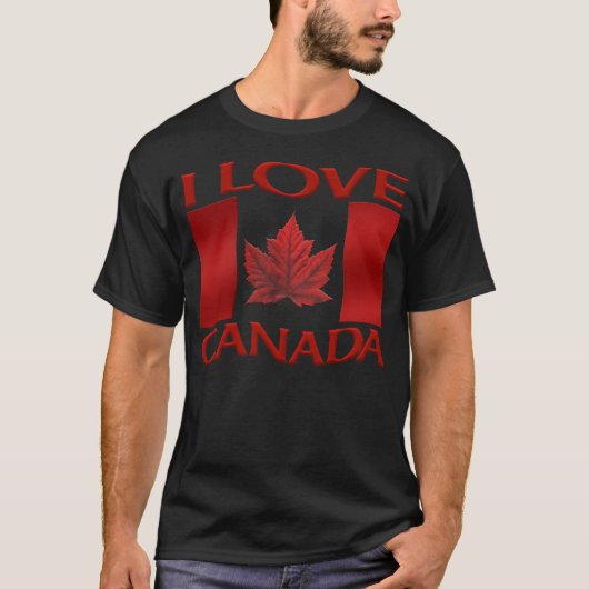 T-shirt I Love Canada Plus Taille Chemise Canada (Devant)