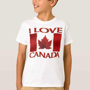 T-shirt I Love Canada Souvenir de l'enfant Chemise