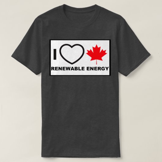T-shirt I Love Canadian Renewable Energy 1 (Design devant)