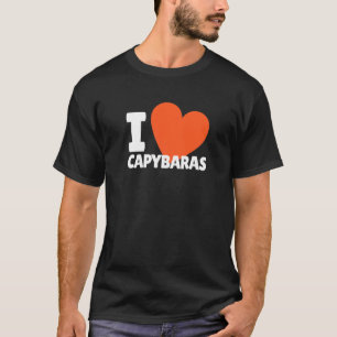 T-shirt I Love Capybaras Coeur Capybaras