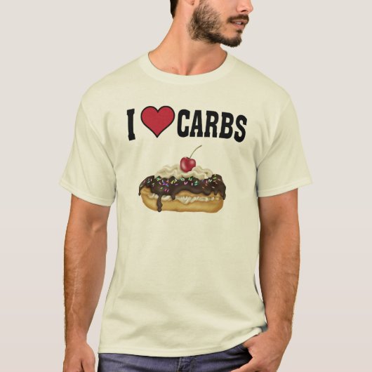 T-shirt I Love Carbs (Devant)